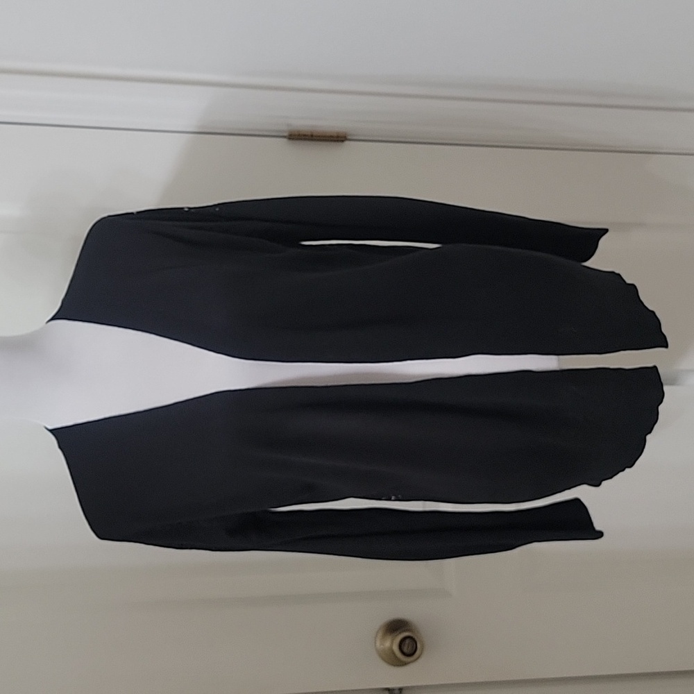Primark Size XS Black Open Cardigan with Open Knit Back, Exc. Used Condition